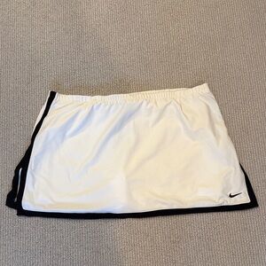 Nike Tennis Skirt - White with Black Trim